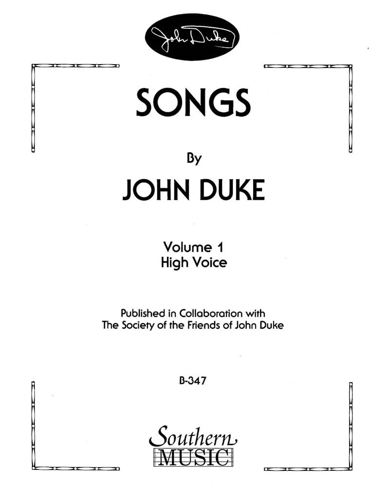 Songs By John Duke, Vol. 1